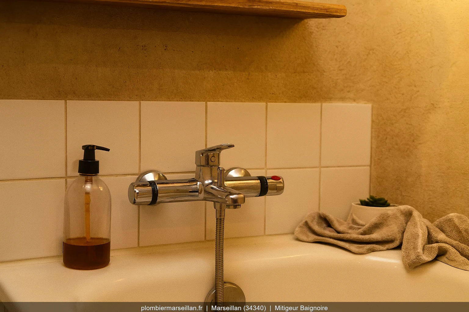 Installation mitigeur baignoire Grohe Grohtherm a Marseillan (34340)