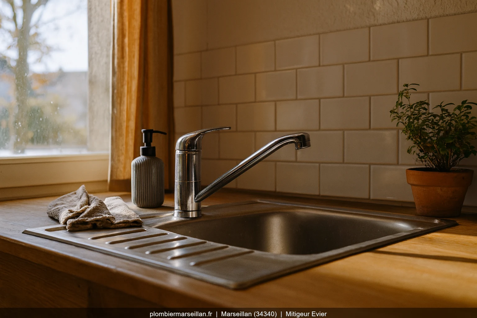 Installation mitigeur evier Grohe Eurostyle a Marseillan (34340)