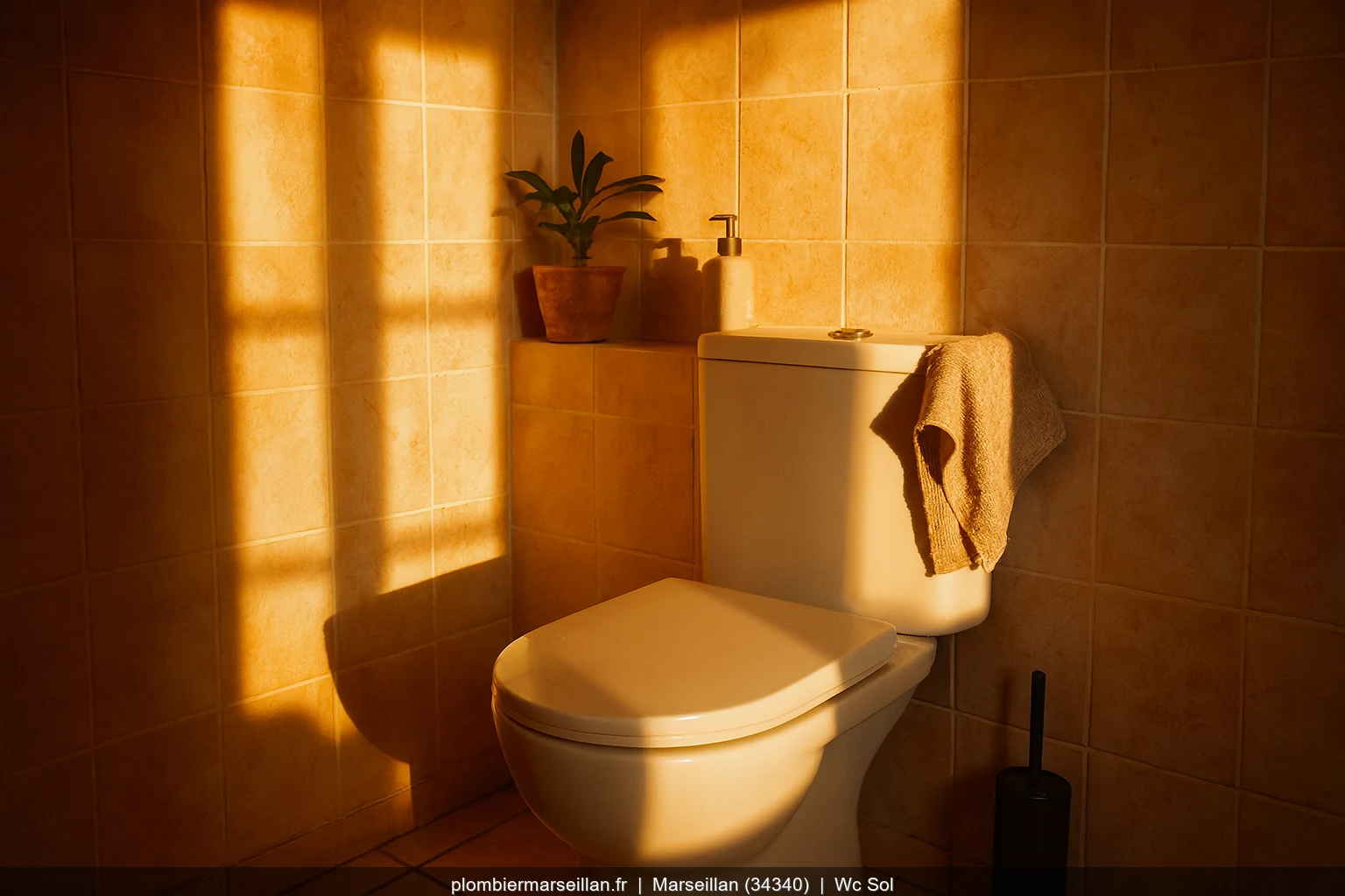 Pose WC au sol Allia Paris par plombier a Marseillan (34340)